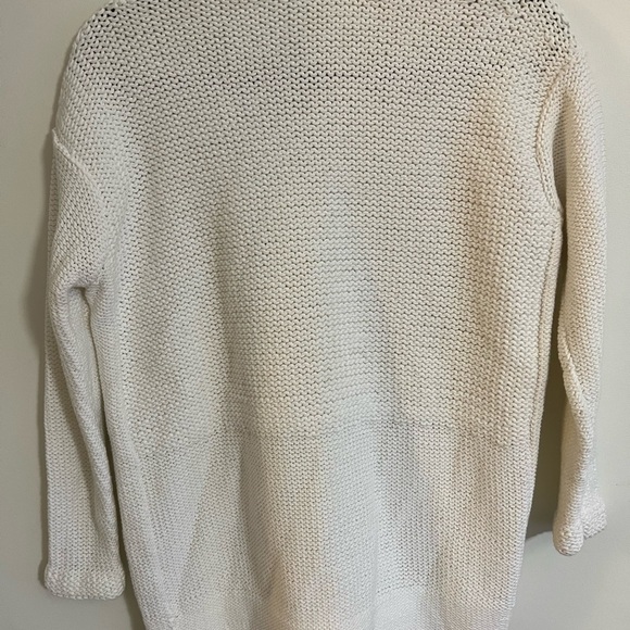 Helmut Lang Deep V Fisherman Knit Dropped Shoulder Cotton Blend Sweater Small - Picture 7 of 11